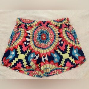 NWT Annie Griffin Wallace Short. Aztec Print (navy/yellow/pink). Size large.